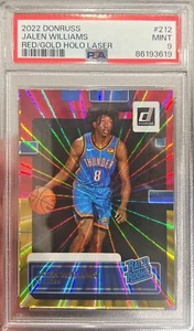 2022-23 Donruss Jalen Williams Rated Rookie Red Gold Laser #212 RC PSA 9 Mint - Picture 1 of 1
