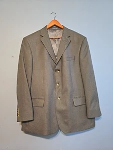 Oscar De La Renta Houndstooth Suit Jacket Blazer Men's Size 48 R - Picture 1 of 10