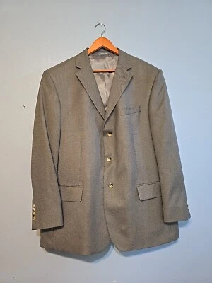 Oscar De La Renta Houndstooth Suit Jacket Blazer Men's Size 48 R - Image 1 of 4