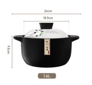 3.3L Stew Pot Casserole Ceramic Saucepan High Temperature Resistant Cooking Pan - Picture 1 of 12