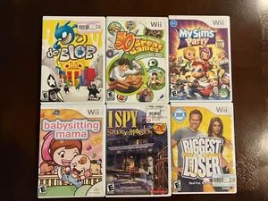 Nintendo Wii Game Lot Bundle (6 Games) - deBlob, Babysitting Mama, My Sims, - Picture 1 of 1
