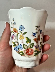 Vintage Aynsley Cottage Garden Floral Fine English Bone China Made England Vase - Picture 1 of 6