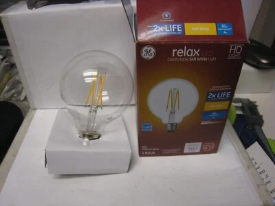 GE Relax 40-Watt EQ G30 M base Soft White Dimmable Globe Bulb Light Bulb LED 2X  - Image 1 of 4