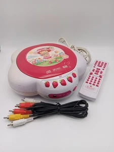 Strawberry Shortcake Color CD/DVD Player w/ Remote Cables Tested Working SS251 - Picture 1 of 19