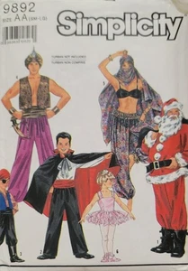 Simplicity Costume Pattern Adults Boys Girls Belly Dancer Cut To Sz Sm  - Picture 1 of 2