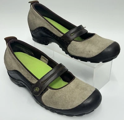 Женские туфли Merrell Maryjane Plaza Bandeau размер США 9 темно-серо-коричневые замшевые кожа  - Изображение 1 из 4