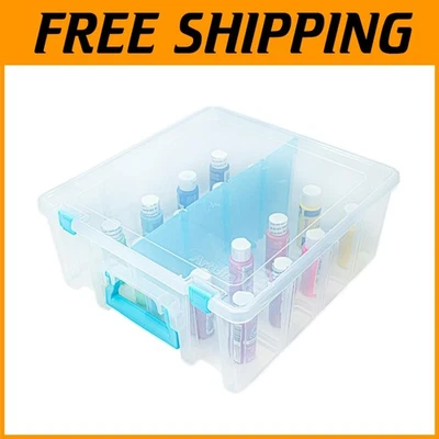 Portable Art Storage Box with 8 Removable Compartments - Image 1 of 4