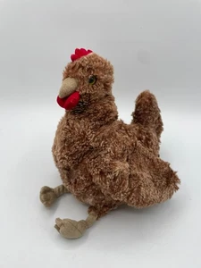Manhattan Toy Megg 10” Plush Brown Chicken Hen Stuffed Animal 2017 Bird Farm - Picture 1 of 11