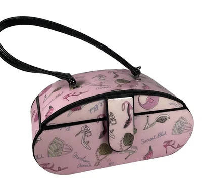 Cartera de viaje vintage rosa joyería maquillaje madison avenue diseño de zapatos Foto 1 de 4