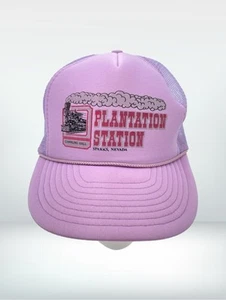 Vintage Plantation Station Truckermütze lila Funken Nevada Nissin Druckknopflasche - Bild 1 von 9