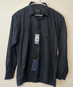 OTTO Men's Shirt Plaid Blue/Black Relaxed Fit Long Sleeve Button Front Size XL - Picture 1 of 12