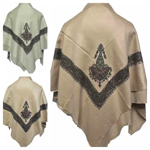 Bufanda árabe premium unisex envolvente yemení chal de cachemira Keffiyeh Yashmagh - Imagen 1 de 4