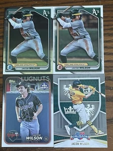 Jacob Wilson 2024 Bowman Chrome, Bowman, Pro Debut & Crusade RC 4 Lot Free Ship - Picture 1 of 4