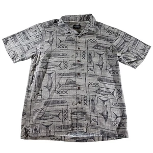 Colección QuickSilver Water Hombre Manga Corta Abotonada Hombre Talla L Estampado Pez - Imagen 1 de 6