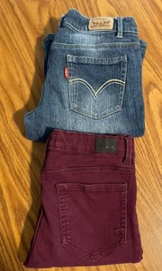 Lot Of 2 Girls Jeans Pants Jordashe Levi’s Size 14 - Picture 1 of 10