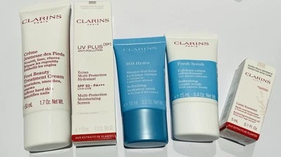 clarins face Foot Treatment Cream lotion scrub & mask  X  5 Product - Image 1 of 4