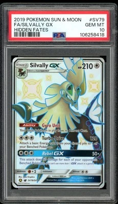 2019 Pokemon Hidden Fates #SV79 Silvally GX Full Art PSA 10 Gem Mint - Image 1 of 2
