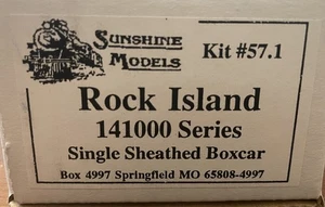 RARE HO Resin Sunshine Signature Rock Island CRI&P 141000 SS Wood Boxcar Kit - Picture 1 of 4