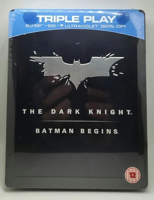 The Dark Knight & Batman Begins Blu-ray Steelbook NEW & SEALED see description - Image 1 of 4