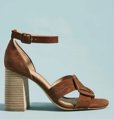 Anthropologie• Espléndida• Sandalia Tacón Alto Gamuza Marrón Foto 1 de 4