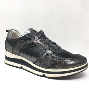 Mephisto Vicky Plateau-Sneaker Damenschuhe Größe 7,5 US 5 UK grau silber Schlange - Bild 1 von 9