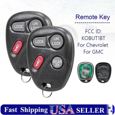 2 件替换件适用于 1998 1999 2000 2001 年雪佛兰 Blazer 遥控钥匙链 KOBUT1BT — 第 1/4 张图片