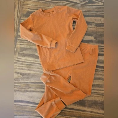 Pijama naranja quemado para niños pequeños 4-5T 2 piezas marca Vaenait Baby Foto 1 de 3