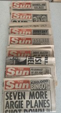 Vintage Falklands War Sun Newspapers (bundle of 7 plus News of the World)
