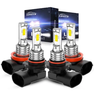 9005 H11 4x Combo LED Headlight High Low Beam Bulbs Kit 8000K Super White Bright - Bild 1 von 13