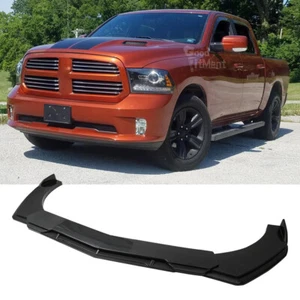 Kits de alerón divisor de labios de parachoques delantero de fibra de carbono clásico para Dodge Ram 1500 - Imagen 1 de 12