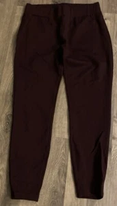 MATTY M Women’s Sz Small Pants Leggings Maroon Stretch Mid Rise Pull On No Pock - Picture 1 of 9