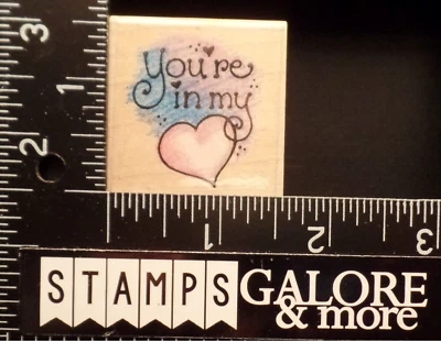 Stampendous Rubber Stamps C113 YOU'RE IN MY HEART VALENTINES HEART #T09 - Image 1 of 2