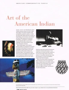 #719 37c American Indian Art MS10 #3873 USPS Commemorative Stamp Panel in sleeve - Picture 1 of 2