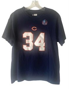 TEAM APPAREL Chicago Bears Navy + White Walter Payton Hall of Fame Tee NWOT L - Picture 1 of 6