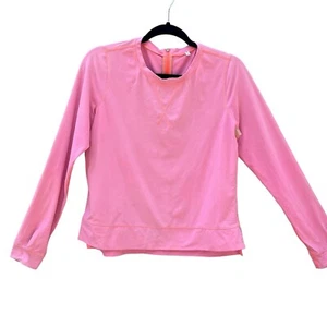 LULULEMON Run Warm Up Long Sleeve Crew Neck Pullover Pop Pink Orange 8 - Picture 1 of 14