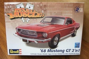 REVELL '68 MUSTANG GT 2'n1 KIT MODELLINO SCALA 1/25 - Foto 1 di 3