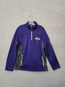 NFL Team Apparel Baltimore Ravens Mens S 1/4 Zip Pullover Purple NEW - Picture 1 of 12