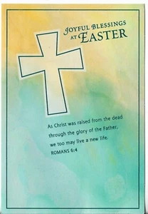 NEW HAPPY EASTER CARD 5.5X8 JOYFUL BLESSINGS AT EASTER - Picture 1 of 3
