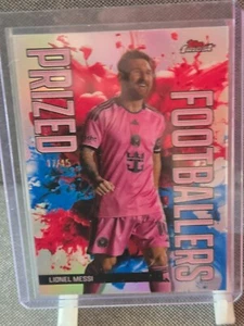 2024 Topps Finest MLS Lionel Messi Prized Footballers Blue/Red Fusion /45 - Picture 1 of 3