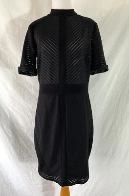 Guess Dress 女式 L 码网眼条纹拉链背面 — 第 1/4 张图片