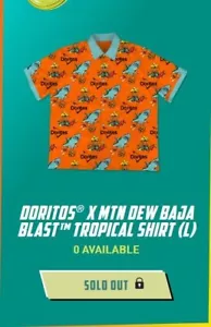 MTN DEW Baja Blast Doritos 20th Bajaversary Limited Tropical Shirt NEW Sold Out - Picture 1 of 1