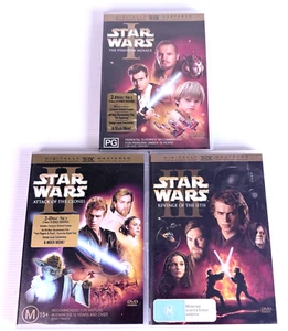 Star Wars Prequel Trilogy Episode 1-3, 6-DVD Complete Widescreen Set 1 2 3 Mint - Bild 1 von 6