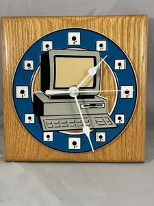 Ultra Rare Early 1980’s IBM Computer Floppy Disk Promotional Clock 7”x7” TESTED - Picture 1 of 10