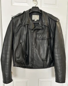 Vintage police officer motorcycle jacket with badge holder - Picture 1 of 18