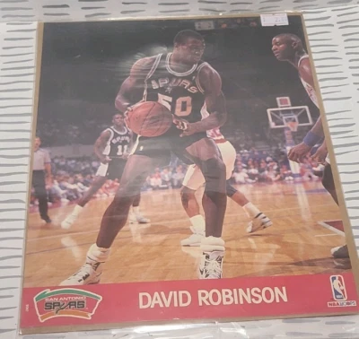 Foto de acción 1990 NBA Hoops 8x10 David Robinson San Antonio Spurs Foto 1 de 4