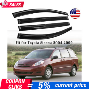 For 2004-2009 Toyota Sienna JDM Window Visor Vent Deflector Sun Rain Guards 4pcs