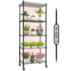 sagrynfp Plant shelf with grow light 5-Tier metal Plant Stand with 4-Pack 72W...