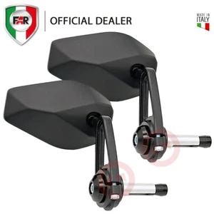 FAR 8005 COPPIA SPECCHIETTI BAR END PRISMATIC MANUBRIO 13-22 mm MOTO SCOOTER - Imagen 1 de 4