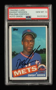 Doc Gooden Signed 1985 Topps #620 - Rookie Card / Autograph Graded PSA 10 - Foto 1 di 2