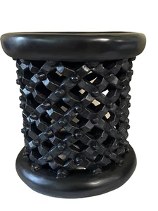 #4749 afrikanischer Bamileke Spinnenhocker/Tisch 15 Zoll D bis 15,75 Zoll H - Bild 1 von 6